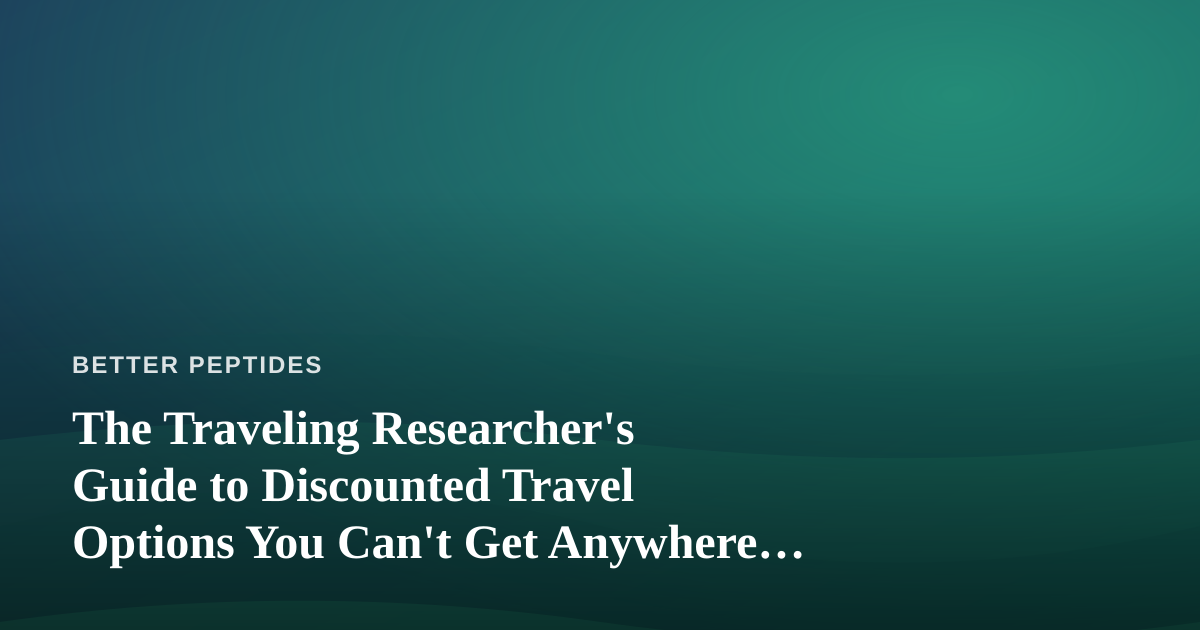 The Traveling Researcher’s Guide to Discounted Travel Options You Can’t Get Anywhere Else
